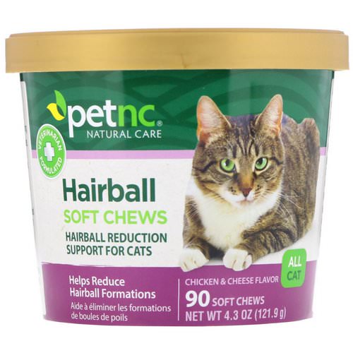 petnc NATURAL CARE, Hairball Soft Chews, All Cat, Chicken & Cheese Flavor, 90 Soft Chews Review