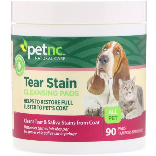 petnc NATURAL CARE, Tear Stain Cleansing Pads, For Cats & Dogs, 90 Pads Review