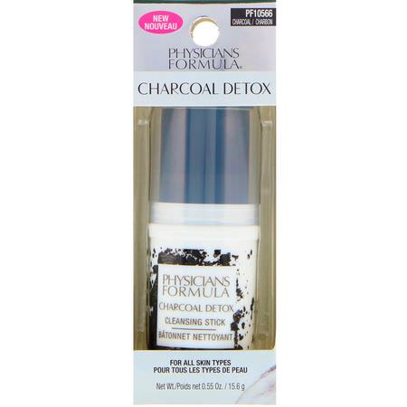 清潔劑, 洗面奶: Physicians Formula, Charcoal Detox, Cleansing Stick, 0.55 oz (15.6 g)