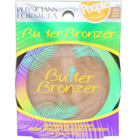 古銅色, 臉頰: Physicians Formula, Butter Bronzer, Bronzer, 0.38 oz (11 g)