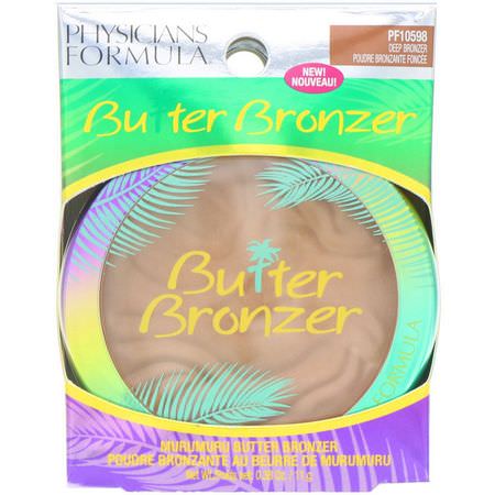 古銅色, 臉頰: Physicians Formula, Butter Bronzer, Deep Bronzer, 0.38 oz (11 g)