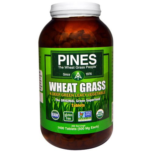 Pines International, Organic Pines Wheat Grass, 500 mg, 1400 Tablets Review
