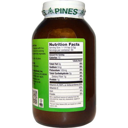 小麥草, 超級食品: Pines International, Wheat Grass Powder, 10 oz (280 g)