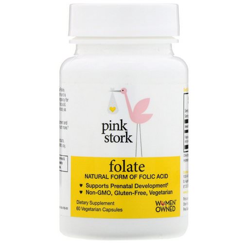 Pink Stork, Folate, Natural Form of Folic Acid, 60 Vegetarian Capsules Review