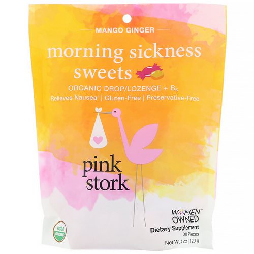 Pink Stork, Morning Sickness Sweets, Organic Drop/Lozenge + B6, Mango Ginger, 4 oz (120 g) Review