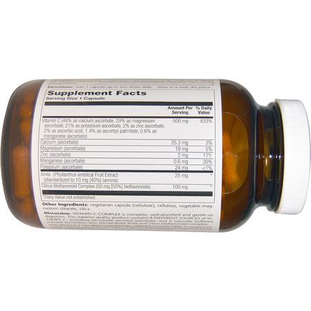 流感, 咳嗽: Pioneer Nutritional Formulas, Vitamin C Complex, 500 mg, 180 Veggie Caps