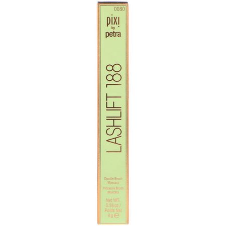 睫毛膏, 睫毛膏: Pixi Beauty, Lashlift 188, Double Brush Mascara, Beyond Black, 0.28 oz (8 g)