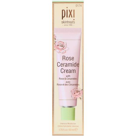 面霜, 保濕霜: Pixi Beauty, Rose Ceramide Cream, 1.70 fl oz (50 ml)