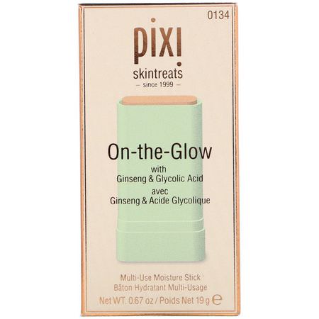 面霜, 保濕霜: Pixi Beauty, Skintreats, On-the-Glow, Multi Use Moisture Stick, 0.67 oz (19 g)