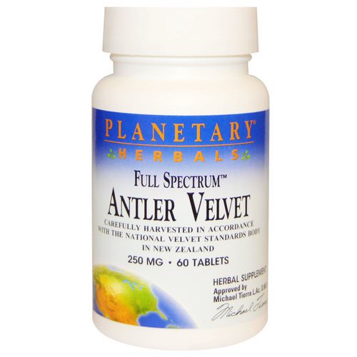 Planetary Herbals, Full Spectrum, Antler Velvet, 250 mg, 60 Tablets Review