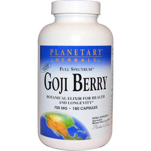 Planetary Herbals, Full Spectrum Goji Berry, 700 mg, 180 Capsules Review