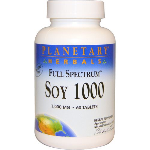 Planetary Herbals, Full Spectrum Soy 1000, 1000 mg, 60 Tablets Review
