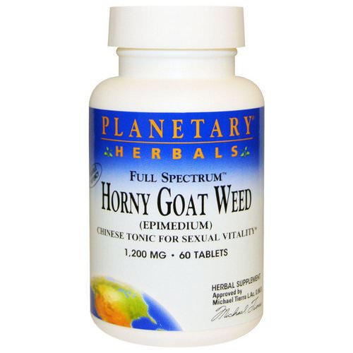 Planetary Herbals, Horny Goat Weed, Full Spectrum, 1,200 mg, 60 Tablets Review
