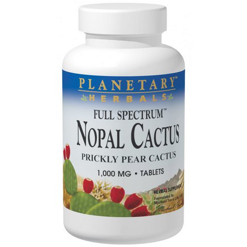 Planetary Herbals, Nopal Cactus, Full Spectrum, Prickly Pear Cactus, 1,000 mg, 120 Tablets Review