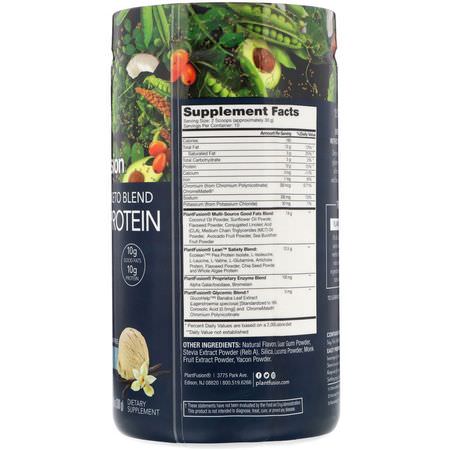 植物性, 植物性蛋白: PlantFusion, Complete Plant Keto Blend, 1:1 Fats + Protein, Creamy Vanilla Bean, 10.58 oz (300 g)