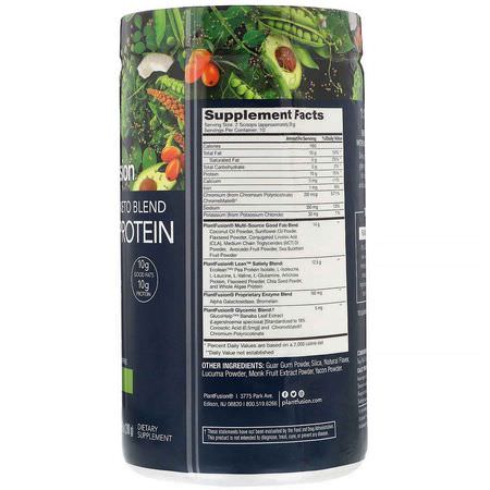 植物性, 植物性蛋白: PlantFusion, Complete Plant Keto Blend, 1:1 Fats + Protein, Natural - No Stevia, 10.23 oz (290 g)