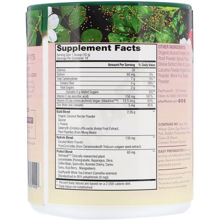 膠原補充劑, 關節: PlantFusion, Complete Plant Peptides, Collagen Beauty, Watermelon, 6.35 oz (180 g)