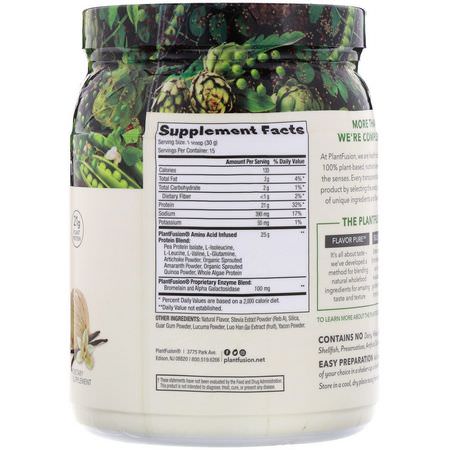 植物性, 植物性蛋白質: PlantFusion, Complete Protein, Creamy Vanilla Bean, 15.87 oz (450 g)