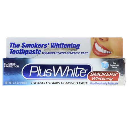 美白, 牙膏: Plus White, The Smokers' Whitening Toothpaste, Cool Peppermint Flavor, 3.5 oz (100 g)