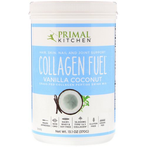 Primal Kitchen, Collagen Fuel, Grass-Fed Collagen Peptide Drink Mix, Vanilla Coconut, 13.1 oz (370 g) Review