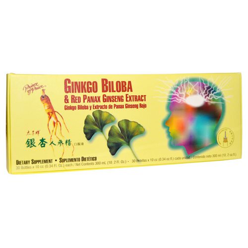 Prince of Peace, Ginkgo Biloba & Red Panax Ginseng Extract, 30 Bottles, 0.34 fl oz Each Review