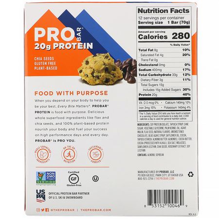 ProBar Soy Protein Bars - 大豆蛋白棒, 蛋白棒, 核仁巧克力餅, 餅乾