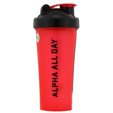 振動器水瓶: ProSupps, Alpha All Day Shaker Bottle, Red/Black, 1 Bottle