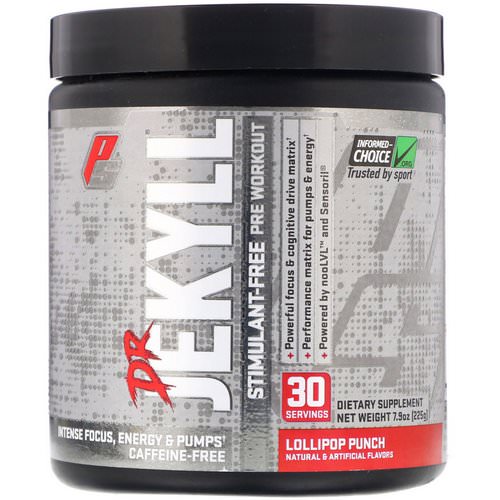 ProSupps, Dr Jekyll, Stimulant-Free Pre-Workout, Lollipop Punch, 7.9 oz (225 g) Review