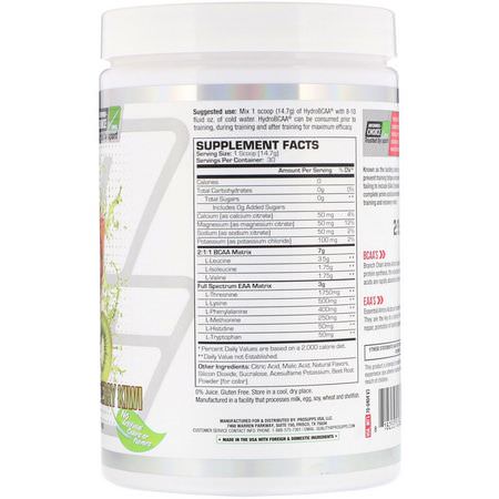 BCAA, 氨基酸: ProSupps, Hydro BCAA, Strawberry Kiwi, 15.6 oz (441 g)