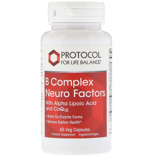 Protocol for Life Balance, B Complex Neuro Factors, 60 Veg Capsules Review