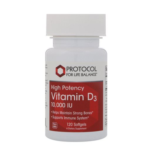 Protocol for Life Balance, Vitamin D-3, 10,000 IU, 120 Softgels Review