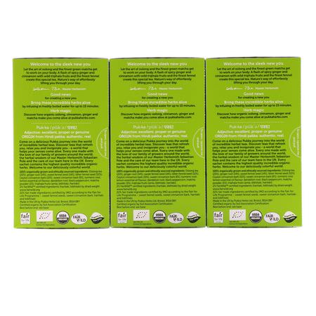 Matcha Tea: Pukka Herbs, Lean Matcha Green, 3 Pack, 20 Herbal Tea Sachets Each