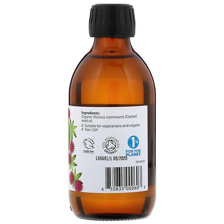 血清, 髮油: Pukka Herbs, Organic Castor Oil, 250 ml