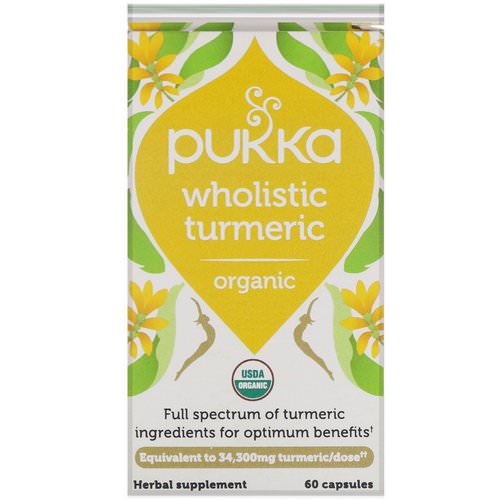 Pukka Herbs, Organic Wholistic Turmeric, 60 Capsules Review