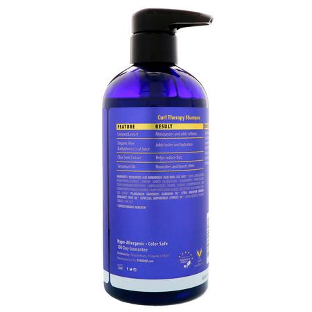 洗髮水, 護髮: Pura D'or, Curl Therapy Shampoo, 16 fl oz (473 ml)