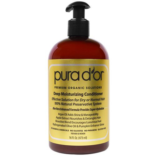 Pura D'or, Deep Moisturizing Conditioner, 16 fl oz (473 ml) Review