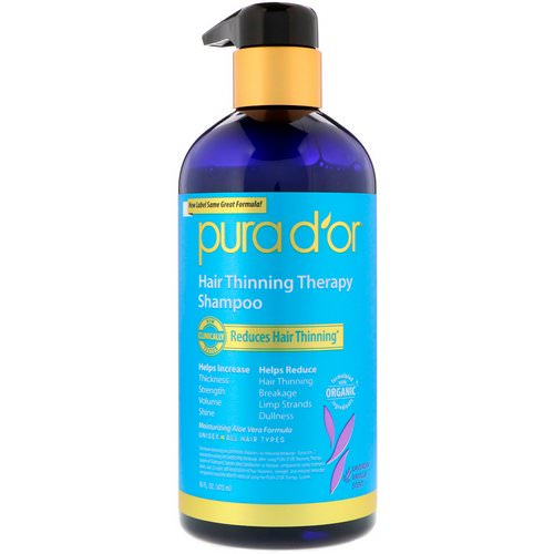 Pura D'or, Hair Thinning Therapy Shampoo, Lavender Vanilla, 16 fl oz (473 ml) Review