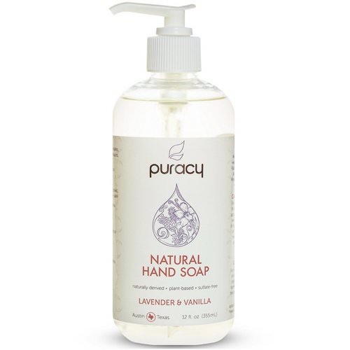 Puracy, Natural Hand Soap, Lavender & Vanilla, 12 fl oz (355 ml) Review