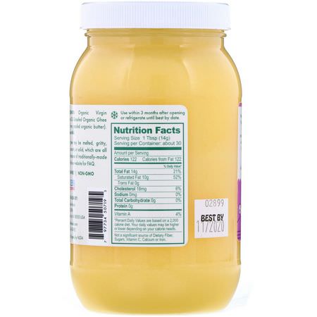 酥油, 醋: Pure Indian Foods, Organic & Virgin PrimalFat Coconut Ghee, 15 oz (425 g)