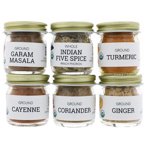 Pure Indian Foods, Organic Indian Spice Starter Kit, Experience Level: Beginner, Variety Pack, 6 Seasonings Review