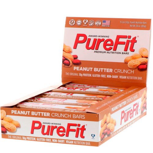 PureFit Bars, Premium Nutrition Bars, Peanut Butter Crunch, 15 Bars, 2 oz (57 g) Each Review