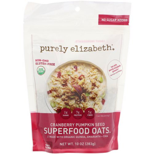 Purely Elizabeth, Superfood Oats, Cranberry Pumpkin Seed, 10 oz (283 g) Review