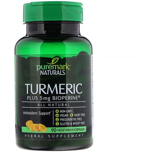 PureMark Naturals, Turmeric, 90 Vegetarian Capsules Review