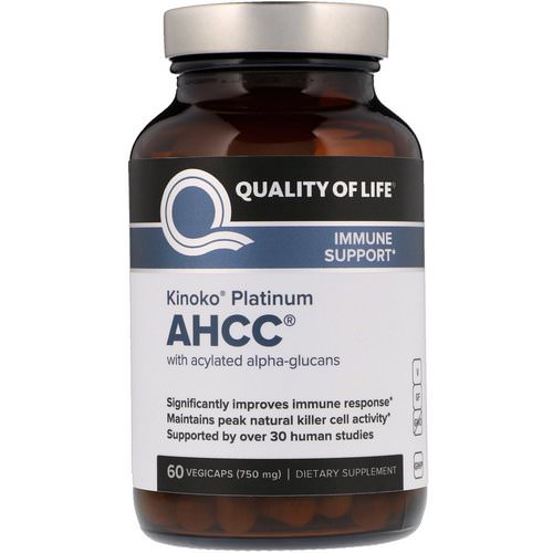 Quality of Life Labs, Kinoko Platinum AHCC, 750 mg, 60 Vegicaps Review