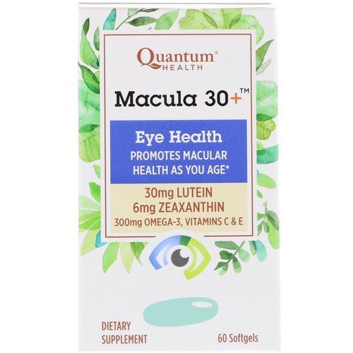 Quantum Health, Macula 30+, Eye Health, 60 Softgels Review
