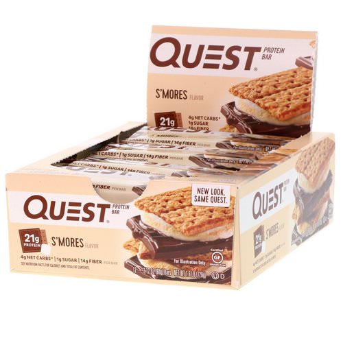 Quest Nutrition, Protein Bar, S'mores, 12 Bars, 2.12 (60 g) Each Review