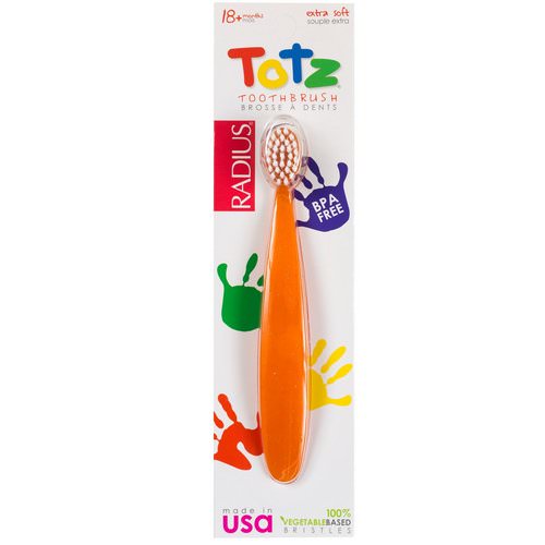 RADIUS, Totz Toothbrush, 18 + Months, Extra Soft, Orange Sparkle Review