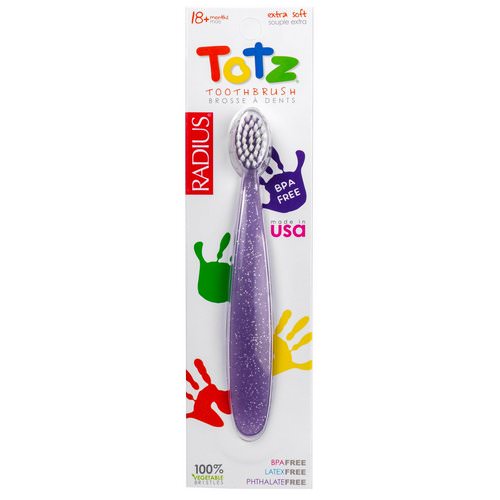 RADIUS, Totz Toothbrush, 18+ Months, Extra Soft, Purple Sparkle Review