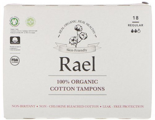 Rael, 100% Organic Cotton Tampons, Regular, 18 Tampons Review