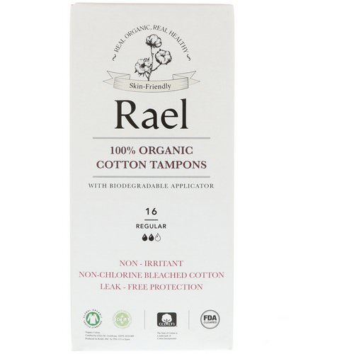 Rael, 100% Organic Cotton Tampons With Biodegradable Applicator, Regular, 16 Tampons Review